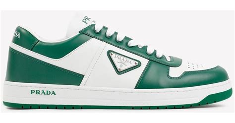 prada downtown sneakers green|prada suede sneakers men.